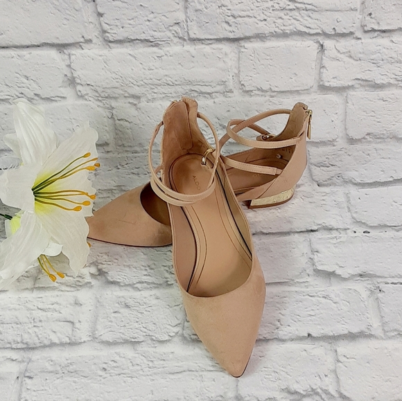 aldo ankle strap flats